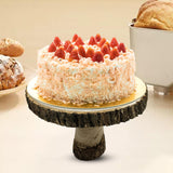 Maxbell Wood Cake Stand Ornament Serving Platter for Holiday Wedding Cakes Festivals 10 to 12cm
