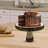 Maxbell Wood Cake Stand Ornament Serving Platter for Holiday Wedding Cakes Festivals 16 to 18cm
