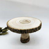 Maxbell Wood Cake Stand Ornament Serving Platter for Holiday Wedding Cakes Festivals 16 to 18cm