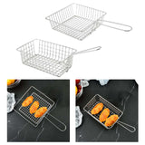 Maxbell Wire Fry Basket with Handle French Fries Basket for Cafe Barbecue Restaurant