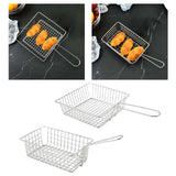 Maxbell Wire Fry Basket with Handle French Fries Basket for Cafe Barbecue Restaurant
