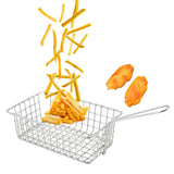 Maxbell Wire Fry Basket with Handle French Fries Basket for Cafe Barbecue Restaurant