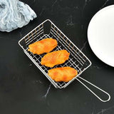 Maxbell Wire Fry Basket with Handle French Fries Basket for Cafe Barbecue Restaurant
