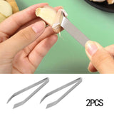 Maxbell 2 Pieces Fish Bone Tweezers Set Garlic Tweezer Remover Tool Vegetables Tools