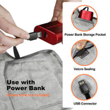 Maxbell Electric Heating Belt Comfortable Winter Warming Pad for Shoulder Waist Back Gray