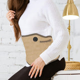 Maxbell Electric Heating Belt Comfortable Winter Warming Pad for Shoulder Waist Back Khaki