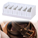 Maxbell Belt Organizer 6 Compartments Storage Box Belts Rack for Closet Shop Wardrobe