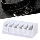 Maxbell Belt Organizer 6 Compartments Storage Box Belts Rack for Closet Shop Wardrobe