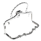 20.5cm Flowers Deco Metal Handbag Arch Frame Bag Accessories DIY silver