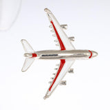 Women Men Jewelry Airplane Aircraft Brooch Fashion Corsage Collar Pin Red