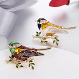 Fashion Women Alloy Enamel Bird Animal Brooch Pin Jewelry Gift Colorful