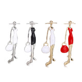 Stylish Girl's Alloy Brooch Collar Pin Jewelry Party Gift Sliver White