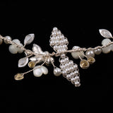 Bridal Hair Vine with Shell Flowers Rhinestones Pearls Wedding Accessory