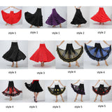 Maxbell Flamenco Ballroom Dance Waltz Big Swing Modern Long Skirt Dress Red - Aladdin Shoppers