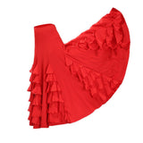 Maxbell Flamenco Ballroom Dance Waltz Big Swing Modern Long Skirt Dress Red - Aladdin Shoppers