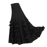 Maxbell Flamenco Ballroom Dance Waltz Big Swing Modern Long Skirt Dress Red - Aladdin Shoppers
