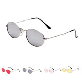 Women Men Retro Vintage Round Sunglasses Metal Frame Glasses White Sliver