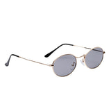 Women Men Retro Vintage Round Sunglasses Metal Frame Glasses Light Gray