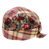 Maxbell Plaid Printed Pirate Double Layer Infant Baby Kids Hat 6-24Months Red - Aladdin Shoppers