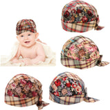 Maxbell Plaid Printed Pirate Double Layer Infant Baby Kids Hat 6-24Months Red - Aladdin Shoppers