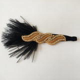 1 Piece Black Flapper Headband with Diamond For Women For Wedding Party