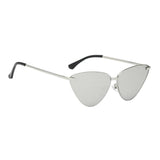 Women Vintage Triangle Mirrored Sunglasses Eyewear Designer silver frame silver lens