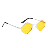 Women Men Vintage Rhombus Sunglasses Eyewear Designer yellow