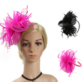 1920s Headpiece Artificia Feather Flapper Headband Gatsby Headdress Rose Red