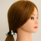 Fashion Women Pearls Hair Rope Elastic Hair Ring Pony Tail Holder light blue