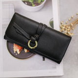 Women Bifold Wallet Credit/ID Card Holder PU Leather Clutch Bag Black