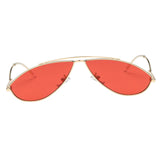 Unique Fashion Cat Eye Sunglasses Women Eyewear Gold Frame Red Lens