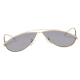 Unique Fashion Cat Eye Sunglasses Women Eyewear Gold Frame Gray Lens