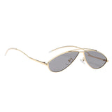 Unique Fashion Cat Eye Sunglasses Women Eyewear Sliver Frame Clear Lens