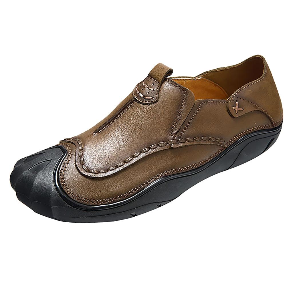 Maxbell Men Outdoor Casual Non Slip Lowtop Leather Shoes 41 Khaki