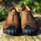 Maxbell Men Outdoor Casual Non Slip Lowtop Leather Shoes 40 Khaki - Aladdin Shoppers