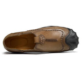 Maxbell Men Outdoor Casual Non Slip Lowtop Leather Shoes 40 Khaki - Aladdin Shoppers