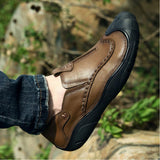 Maxbell Men Outdoor Casual Non Slip Lowtop Leather Shoes 40 Khaki - Aladdin Shoppers