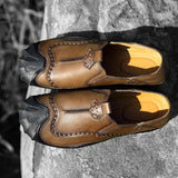 Maxbell Men Outdoor Casual Non Slip Lowtop Leather Shoes 39 Khaki - Aladdin Shoppers