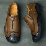 Maxbell Men Outdoor Casual Non Slip Lowtop Leather Shoes 39 Khaki - Aladdin Shoppers