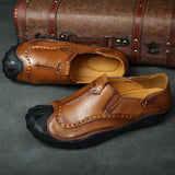 Maxbell Men Outdoor Casual Non Slip Lowtop Leather Shoes 40 Brown - Aladdin Shoppers