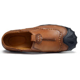 Maxbell Men Outdoor Casual Non Slip Lowtop Leather Shoes 40 Brown - Aladdin Shoppers