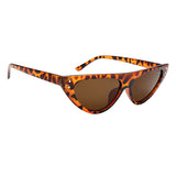 Cat Eye Sunglasses Women Vintage Retro Small Plastic Frame Glasses Leopard Frame Brown Lens