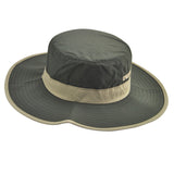 Unisex Sun Hat Wide Brim Bucket Cap for Outdoor Fishing Climbing Army green
