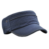 Men Adjustable Army Plain Hat Cadet Military Baseball Sport Cap Blue