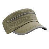 Men Adjustable Army Plain Hat Cadet Military Baseball Sport Cap Army Green