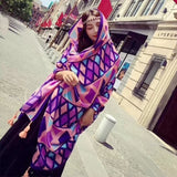 Women Bohemian Fashion Long Cotton Scarf Wraps Tassels Print Shawl Girls #8