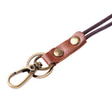Maxbell Vintage Leather Lanyard Neck Wrist Strap ID Card Badge Phone Key Holder 49cm Neck strap - Aladdin Shoppers