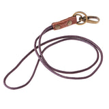 Maxbell Vintage Leather Lanyard Neck Wrist Strap ID Card Badge Phone Key Holder 49cm Neck strap - Aladdin Shoppers