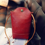 Vintage Crossbody Women Bucket Bag Lady Shoulder Bag Mini Shoulder Bag Red