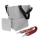 Maxbell Women Handbag Shoulder Lady Purse Messenger Satchel Crossbody Tote Bag Gray